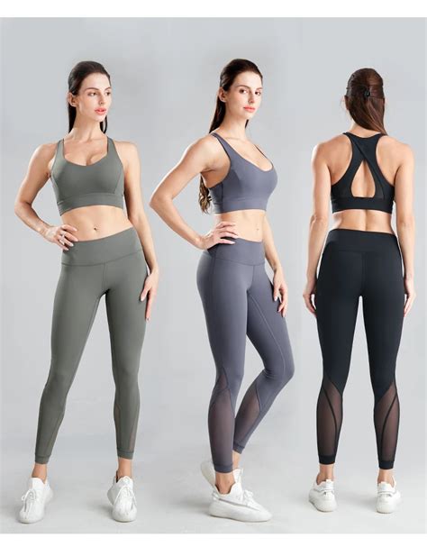 Two Piece Sets Tights Woman Wear Sport Clothing Set Sexy Yoga Leggings With Custom Logo Buy