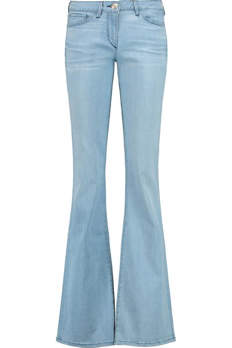 Lyst 3x1 Low Rise Flared Jeans In Blue