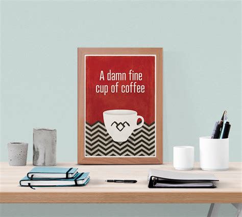 Damn Fine Cup Of Coffee Twin Peaks Inspired Small Poster Etsy