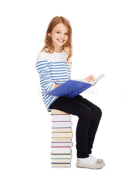 8603 Girl Stack Books Reading Stock Photos Free And Royalty Free Stock