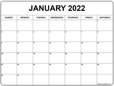 Free Printable Blank Monthly Calendar 2022 Free Letter Templates