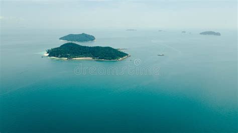 Aerial Drone View Of Amazing Island At Tengah Island Or Pulau Tengah In