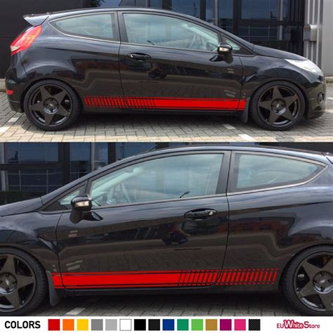 Decal Sticker Stripes For Ford Fiesta Rs St Body Trim 2007 2008 2009