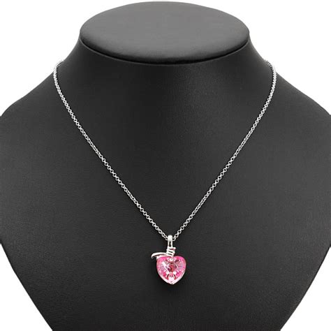 Crystal Heart Shaped Pendant Necklace For Women Wedding Jewelry At Banggood
