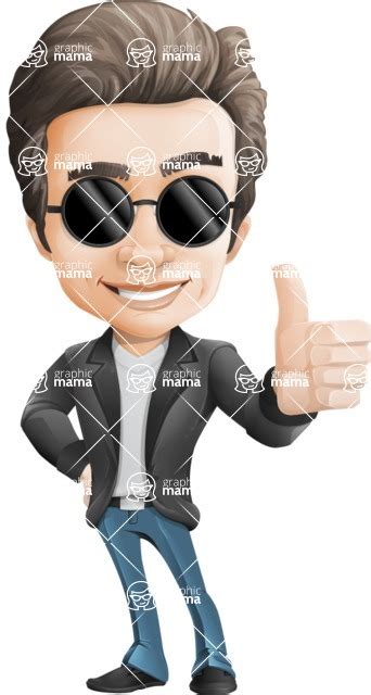 Vector Business Man Cartoon Character Design Sunglasses Graphicmama