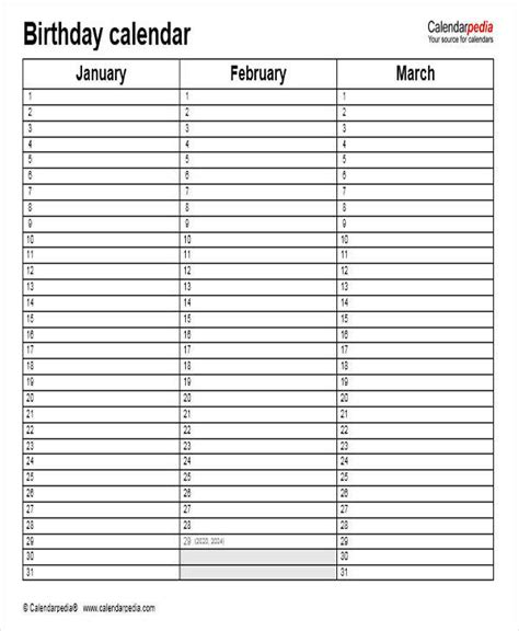 Free 35 Printable Calendar Samples And Templates In Pdf