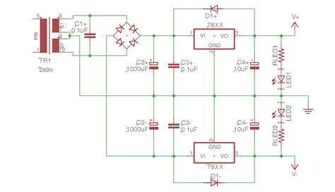 Electronic Building A Dual Rail Regulated Dc Power Supply 1 Diode