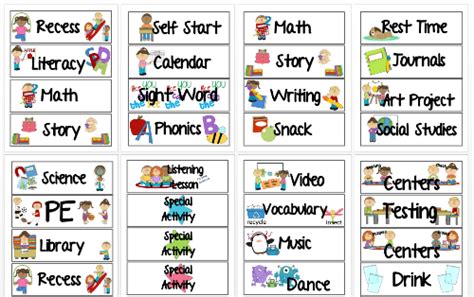 Maybe you would like to learn more about one of these? Little Kinder Class: Schedule Cards