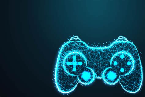 Game Controller In Modern Blue Abstract Design 697744 Vector Art At