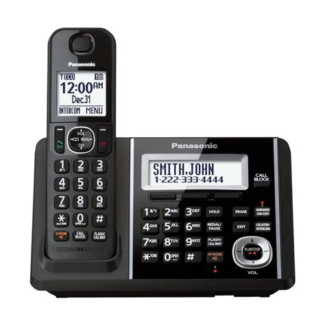 Panasonic Kx Tgf340 Digital Cordless Black Phone Set With Answering