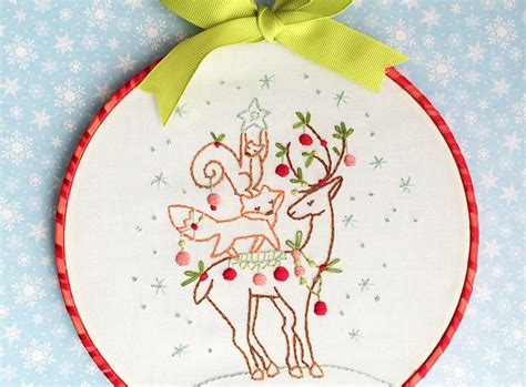 Www.lolliandgrace.com this tutorial will show you how to transfer an embroidery pattern to your fabric when the fabric is wider than your printer paper. 10 Free Christmas Hand Embroidery Patterns
