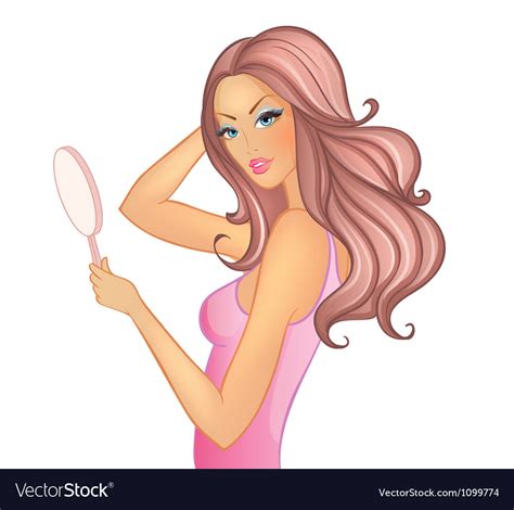 Beauty Woman Pic Royalty Free Vector Image Vectorstock