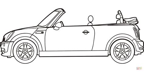 Gambar Mini Cooper Convertible Coloring Page Free Printable Pages Click