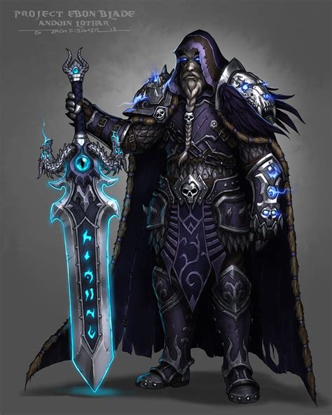 Anduin Lothar Of The Ebon Blade By Zach Fischer World Of Warcraft