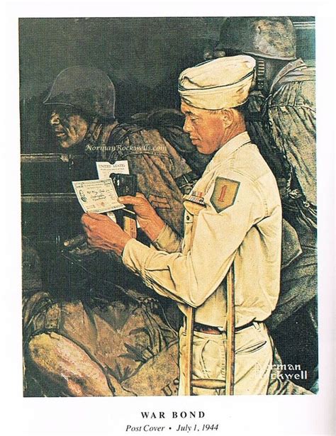Details About Norman Rockwell Print War Bond Military Gi Disabled