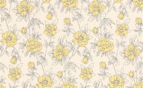 🔥 Download Vintage Yellow Floral Wallpaper Spring by @anash78 | Yellow