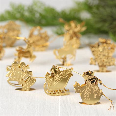 Dollhouse Miniature Brass Christmas Ornaments Christmas Miniatures Christmas And Winter