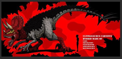 Jurassic Park Hybrids Ultimasaurus Updated 2016 By Hellraptor On Deviantart Dinosaur Drawing