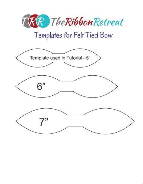 Open any of the printable files above by clicking the image or the link below the image. Template for Felt Tied Hair Bow