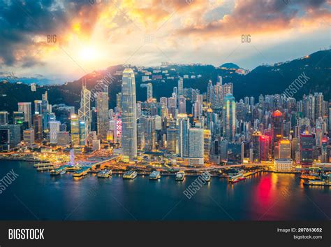 Hong Kong City Skyline Image And Photo Free Trial Bigstock