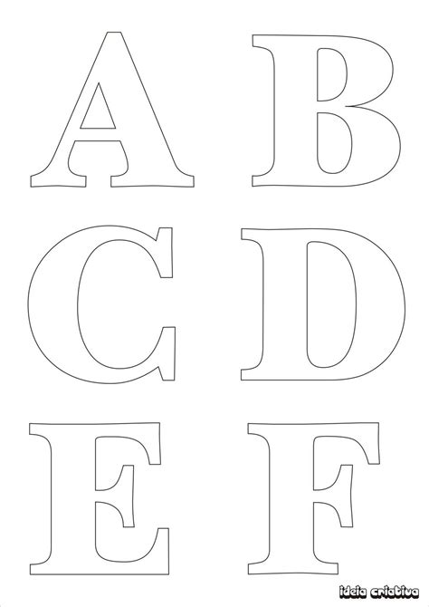 Molde De Letras Para Imprimir Alfabeto Completo Fonte Vazada Ideia Criativa Gi Barbosa