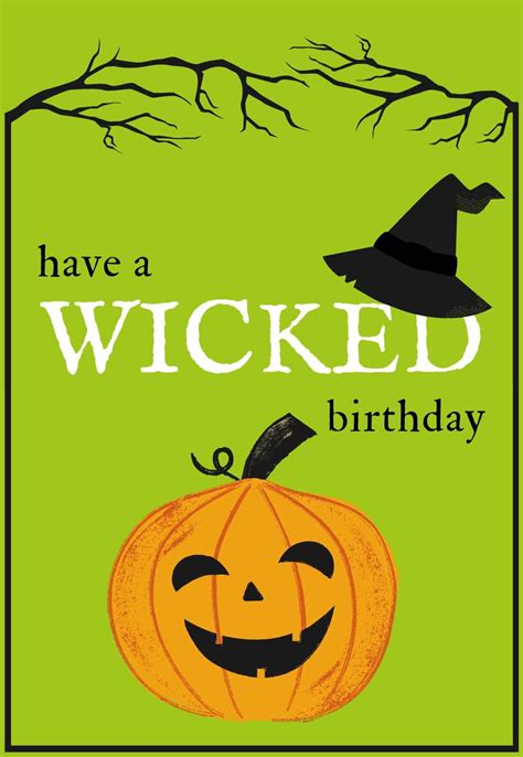 Halloween Birthday Cards — Printbirthdaycards