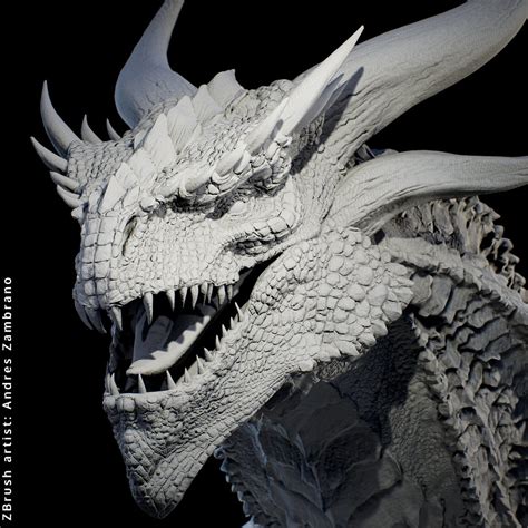 Zbrush On Twitter This Beautifully Detailed Dragon Was Sculptedin