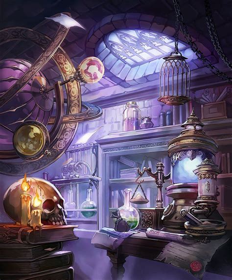 Card Silent Laboratory Fantasy Rooms Fantasy Concept Art Fantasy