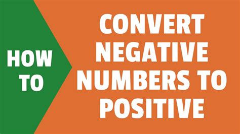 How To Change Negative Numbers To Positive Numbers In Excel 2 Easy