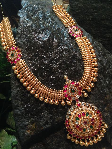 Broad Antique Long Haram From Queens Jewellery South India Jewels