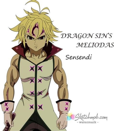 Custom Seven Deadly Sins Dragon Sins Meliodas Art Commission Sketchmob