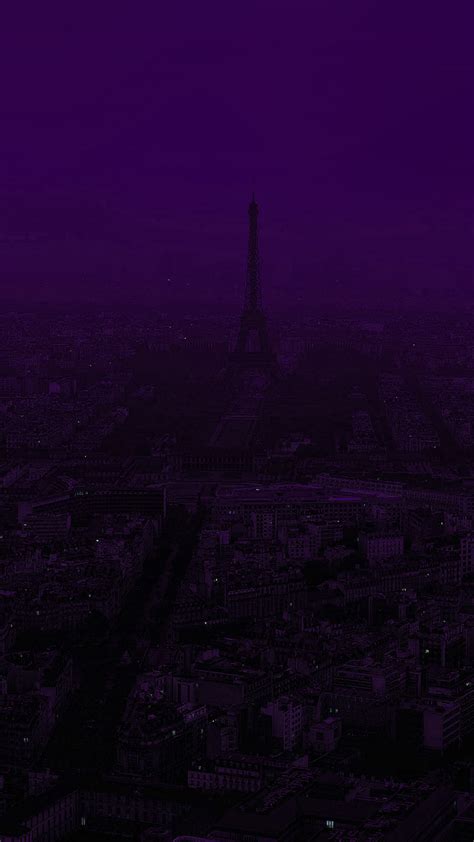 Iphone Wallpaper Bb43 Paris Dark Purple City