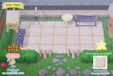 Use custom path & floor designs. Animal Crossing Patterns on Instagram: "A beautiful starry tile for a stargazing area! Credit ...