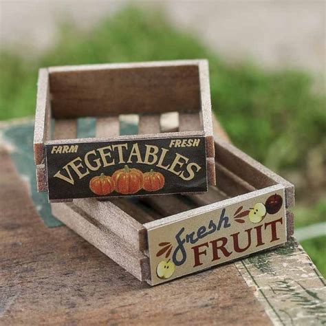 Miniature Fresh Produce Crate Fairy Garden Supplies Craft Supplies