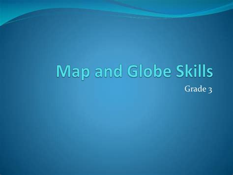 Map And Globe Skills N 