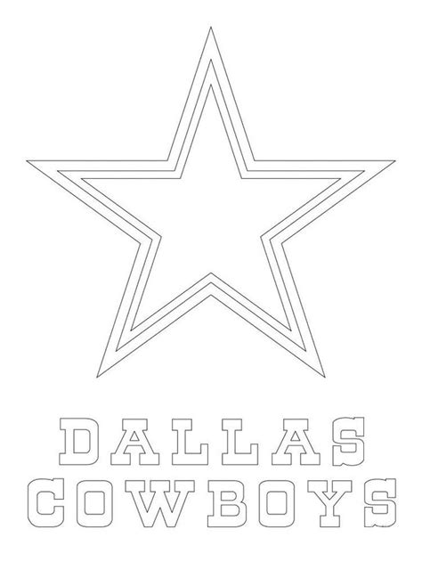 dallas cowboys star coloring page | Dallas cowboys logo, Dallas cowboys