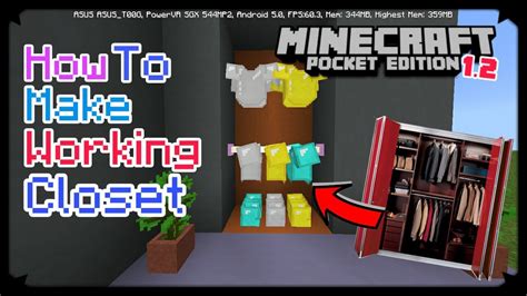 How To Make Working Closet In Mcpe 12 No Mods Mcpe Creation Youtube