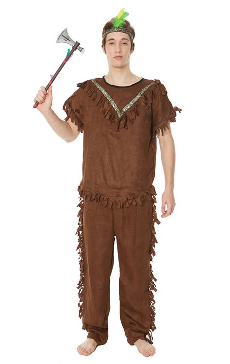 Mens Warrior Native American Indian Costume