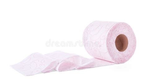 Roll Of Toilet Paper On White Background Stock Image Image Of