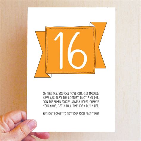 16th Birthday Card Card Design Template