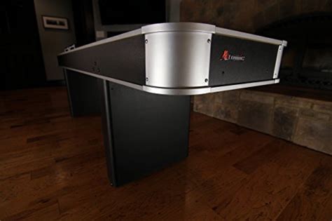 atomic 9 platinum shuffleboard table with poly coated playing surface for smooth fast puck