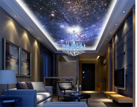 Customized Wallpaper For Walls Home Decoration Night Sky Zenith Ceiling Design Sky Ceiling