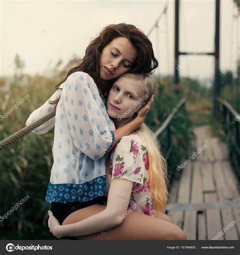 Lesbian Couple Together Outdoors Concept Stock Photo By ©andreonegin