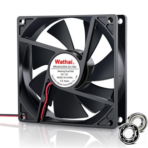 buy wathai 9225 92mm x 25mm 12v 2pin dual ball bearing dc brushless cooling case fan online at