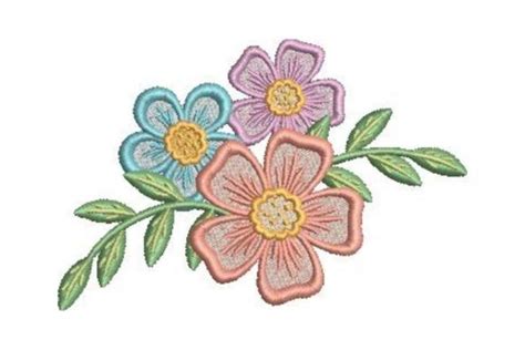 Layered Floral Design · Creative Fabrica Embroidery Designs Flower