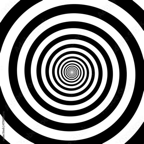 Hypnotic Circles Abstract Vector Optical Illusion Spiral Swirl