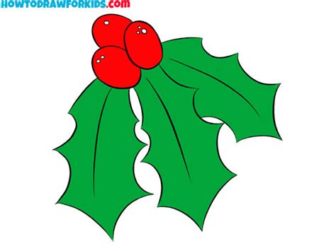 How To Draw Mistletoe Easy Drawing Tutorial For Kids