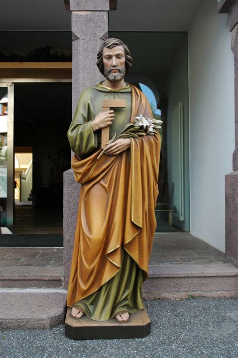 Wooden Statue Of Stsaint Joseph The Worker Ferdinand Stuflesser 1875