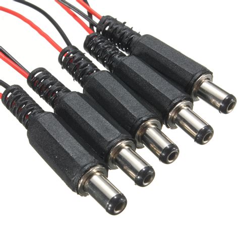 5pcs T Type 9v Dc Battery Power Cable Cylinder Jack Connector Sale