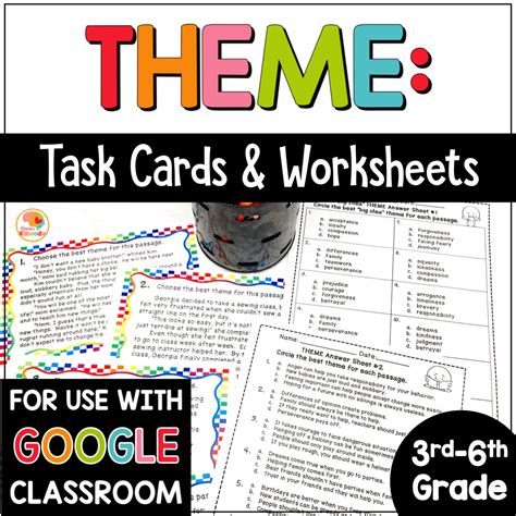 Theme Task Cards And Printables